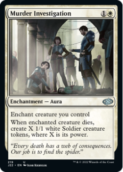 Murder Investigation single card from Magic the Gathering