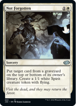 Not Forgotten single card from Magic the Gathering