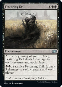 Festering Evil single card from Magic the Gathering