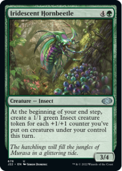 Iridescent Hornbeetle single card from Magic the Gathering