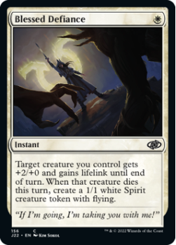 Blessed Defiance single card from Magic the Gathering