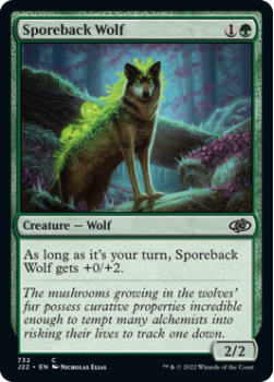 Sporeback Wolf single card from Magic the Gathering