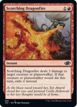 Scorching Dragonfire single card from Magic the Gathering