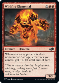 Wildfire Elemental single card from Magic the Gathering
