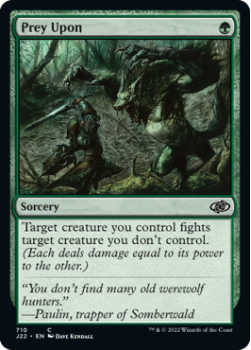 Prey Upon single card from Magic the Gathering