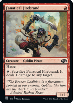 Fanatical Firebrand single card from Magic the Gathering