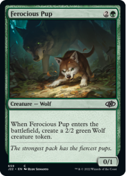 Ferocious Pup single card from Magic the Gathering