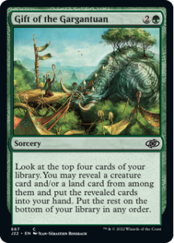 Gift of the Gargantuan single card from Magic the Gathering
