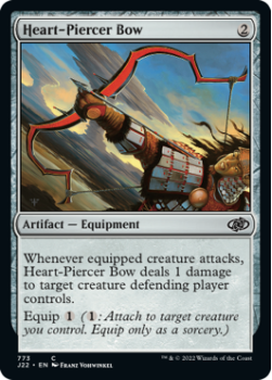 Heart-Piercer Bow single card from Magic the Gathering
