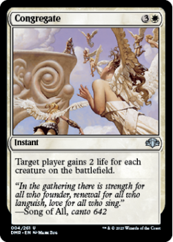 Congregate single card from Magic the Gathering