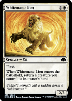 Whitemane Lion single card from Magic the Gathering