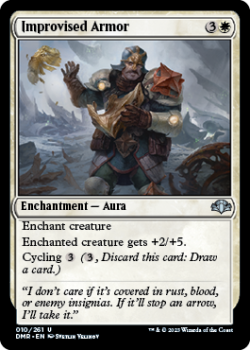 Improvised Armor single card from Magic the Gathering