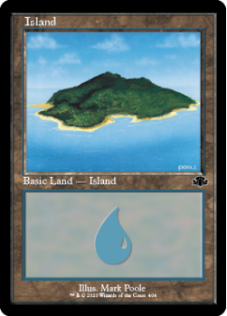 Island single card from Magic the Gathering