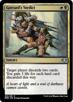 Gerrard's Verdict single card from Magic the Gathering