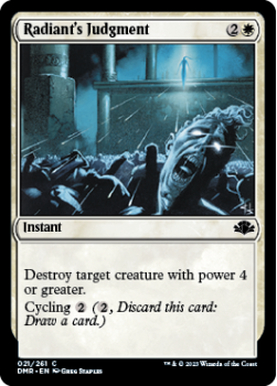 Radiant's Judgment single card from Magic the Gathering