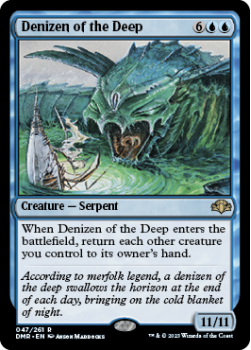 Denizen of the Deep single card from Magic the Gathering