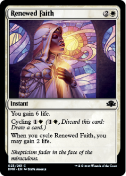 Renewed Faith single card from Magic the Gathering