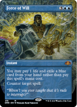 Force of Will (BORDERLESS) single card from Magic the Gathering