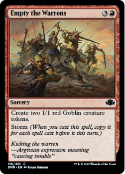 Empty the Warrens single card from Magic the Gathering