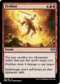 Fireblast single card from Magic the Gathering