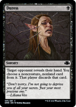 Duress single card from Magic the Gathering