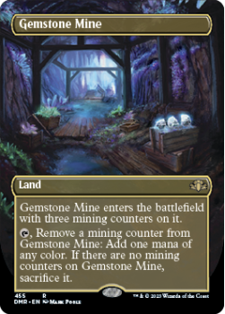 Gemstone Mine (BORDERLESS) single card from Magic the Gathering