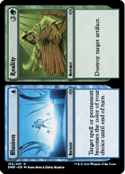 Illusion // Reality single card from Magic the Gathering
