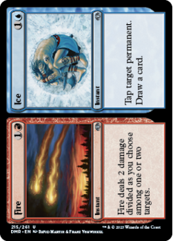 Fire // Ice single card from Magic the Gathering