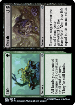 Life // Death single card from Magic the Gathering