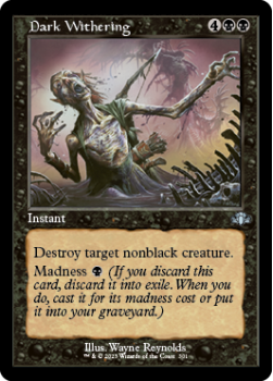 Dark Withering (RETRO) single card from Magic the Gathering