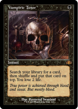 Vampiric Tutor (RETRO) single card from Magic the Gathering