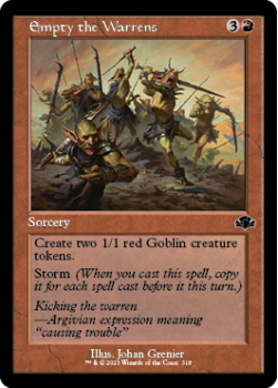 Empty the Warrens (RETRO) single card from Magic the Gathering