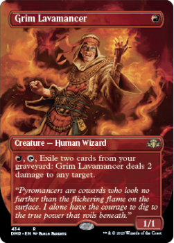 Grim Lavamancer (BORDERLESS) single card from Magic the Gathering
