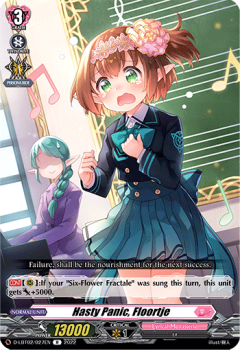 Hasty Panic, Floortje (R) single card from Cardfight!! Vanguard