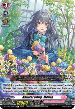 Natural Chirp, Melria (R) single card from Cardfight!! Vanguard