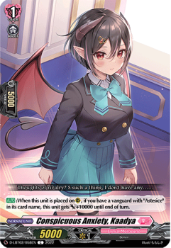 Conspicuous Anxiety, Kaadya (C) single card from Cardfight!! Vanguard