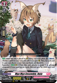 Mya Mya Ensemble, Nala (RRR) single card from Cardfight!! Vanguard