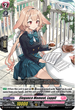 Elegance Moment, Loppil (R) single card from Cardfight!! Vanguard