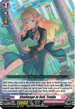Challenge to Self, Trudie (RR) single card from Cardfight!! Vanguard