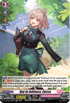 Key to Intimacy, Cucca (H) single card from Cardfight!! Vanguard