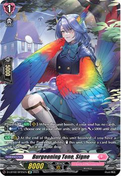 Burgeoning Tone, Signe (SP) single card from Cardfight!! Vanguard