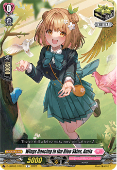 Wings Dancing in the Blue Skies, Antia (C) single card from Cardfight!! Vanguard