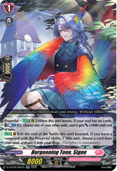 Burgeoning Tone, Signe (RR) single card from Cardfight!! Vanguard