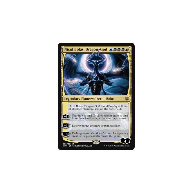 Nicol Bolas, Dragon-God (FOIL) : WAR OF THE SPARK 207/264 - Magic the Gathering Single Card Nicol Bolas, Dragon-God (FOIL) : WAR OF THE SPARK 207/264 - Magic the Gathering Single Card