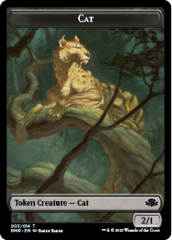 Cat Token // Goblin Token (FOIL) : DOMINARIA REMASTERED - Magic the Gathering Single Card