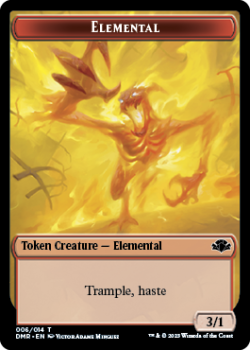 Elemental Token // Elephant Token (FOIL) : DOMINARIA REMASTERED - Magic the Gathering Single Card