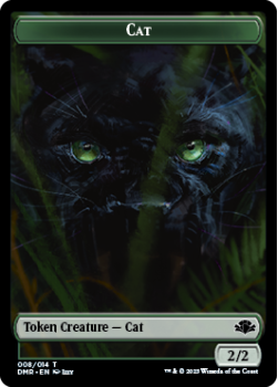 Cat Token // Goblin Token (FOIL) : DOMINARIA REMASTERED - Magic the Gathering Single Card