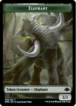 Elephant Token : 009/014 DOMINARIA REMASTERED - Magic the Gathering Single Card