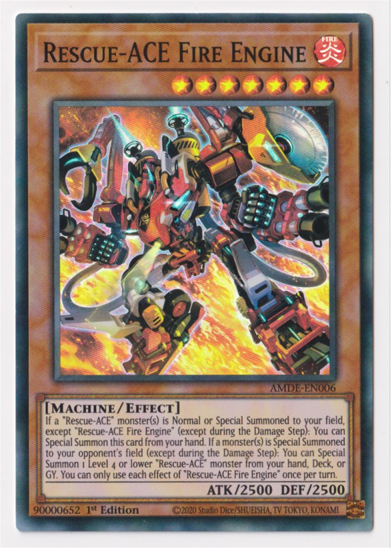 Rescue-ACE Fire Engine (Super Rare) : AMDE-EN006 - Yu-Gi-Oh! Single Card Rescue-ACE Fire Engine (Super Rare) : AMDE-EN006 - Yu-Gi-Oh! Single Card