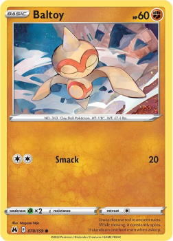 Baltoy single card from Pokemon TCG